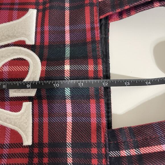 Victoria's Secret VS Plaid Sherpa Trim Large Tote Bag Travel Winter Holiday NEW - Picture 9 of 14
